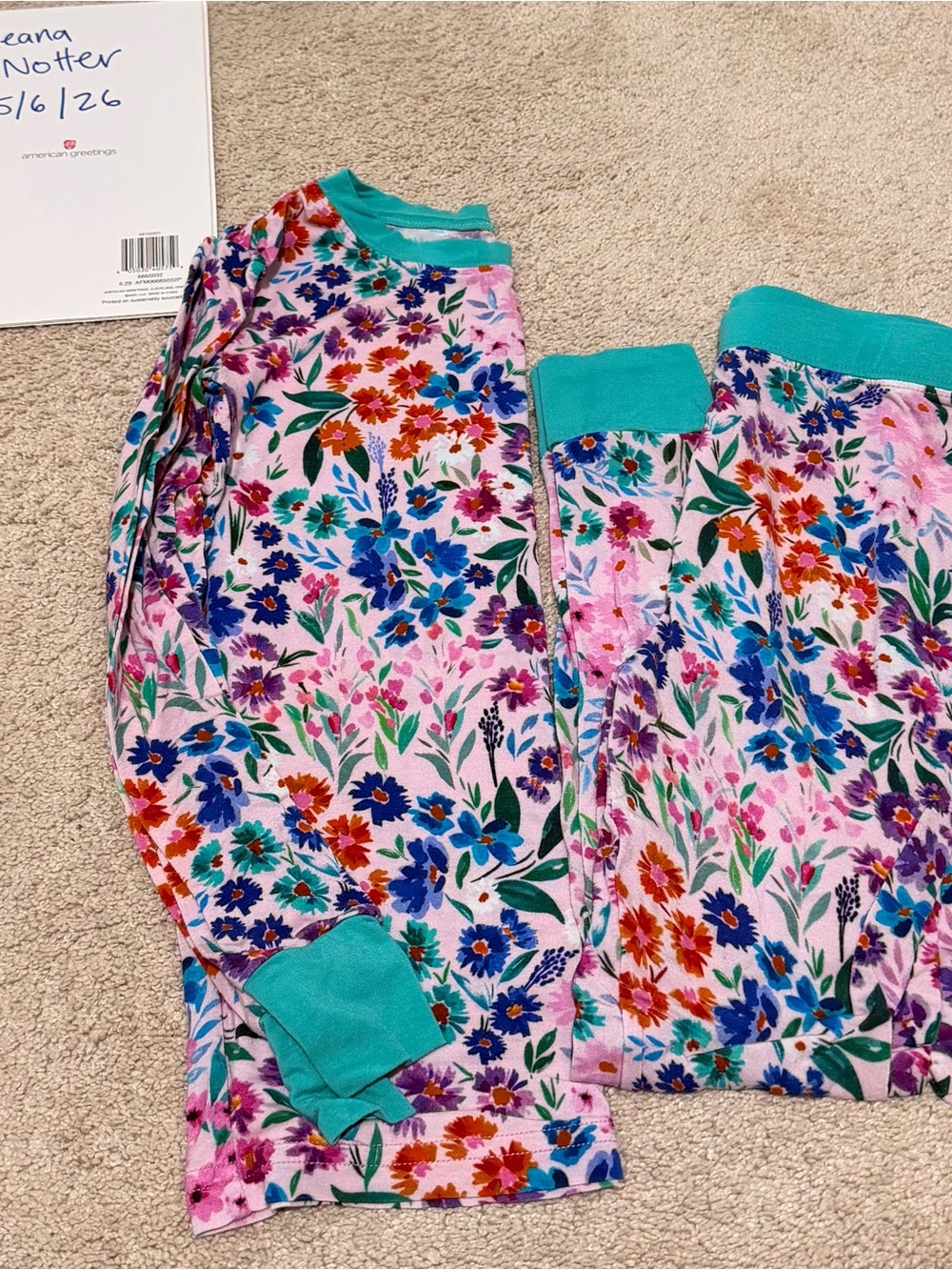 Little Sleepies Sweet Pea Pajama Set Size 5/6